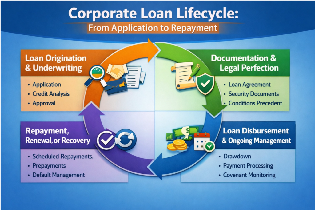 corporate loan lifecycle infographic