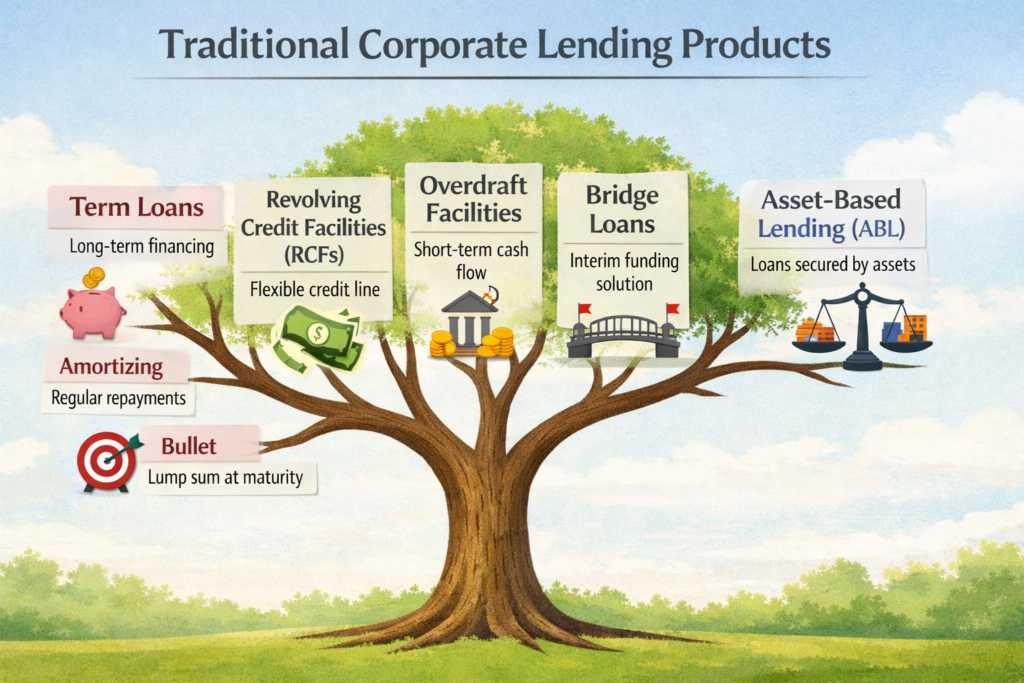 traditional lending products infographic